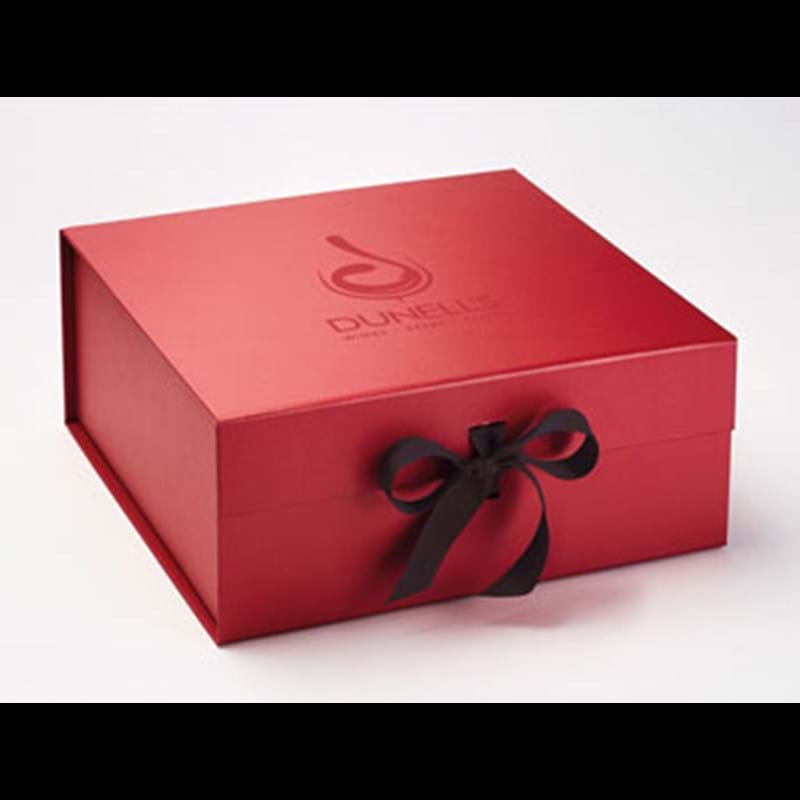 DUNELLS Red XL Deep Debossed Gift Box (14235) Ribbon (30775) Image