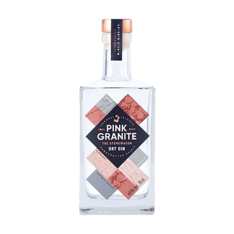PINK GRANITE 'The Stonemason' London Dry Channel Island Gin Bottle (70cl) 45%alc Image