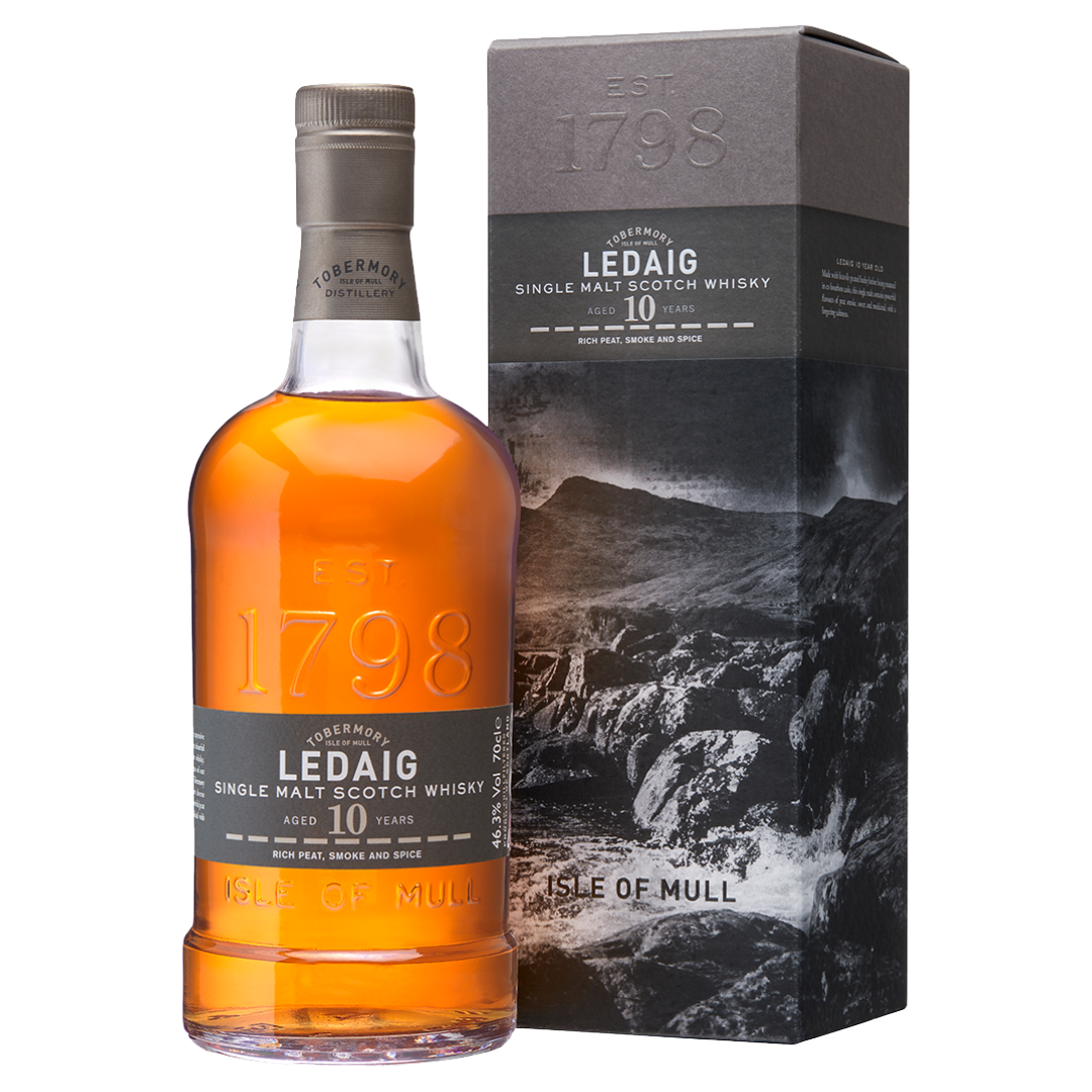 LEDAIG 10 Year Old Isle of Mull Single Malt Scotch Whisky Bottle (70cl) 46.3%abv Image