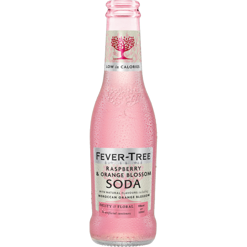 FEVER TREE Raspberry & Orange Blossom Soda Bottle (500ml) GF/DF/VEG/VGN - SINGLE Image