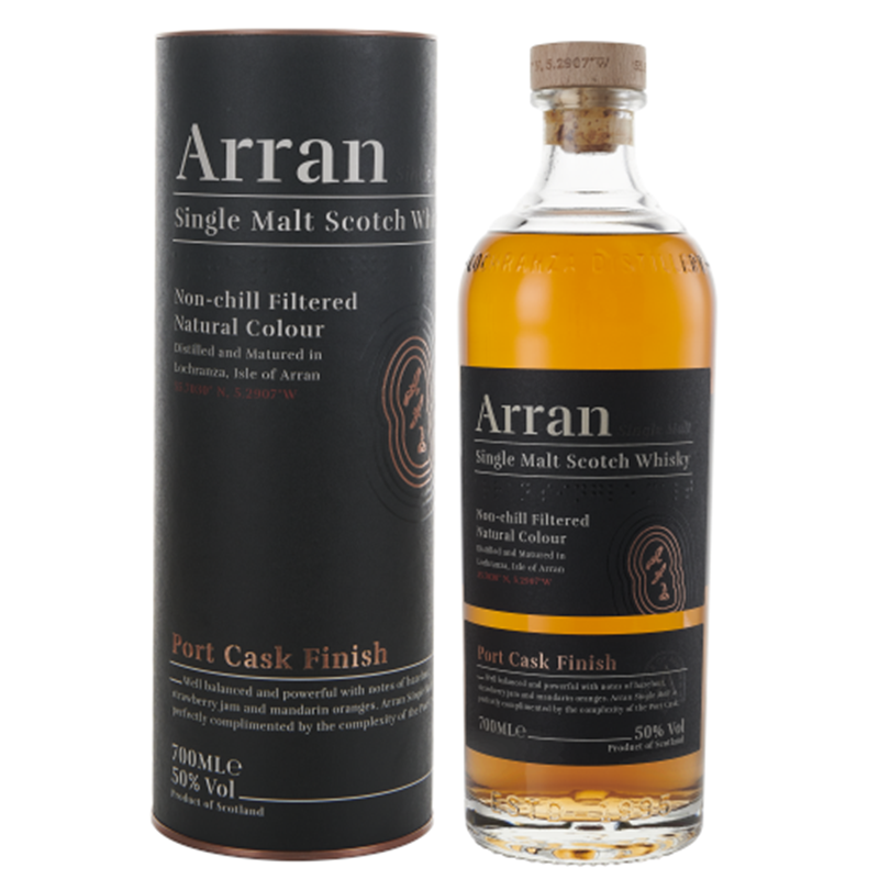 ARRAN Port Cask Finish Isle of Arran Single Malt Whisky Bottle (70cl) 50%abv Image