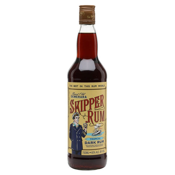 SKIPPER Guyanese 'Tropical' Dark Rum Bottle (70cl) 40%abv Image