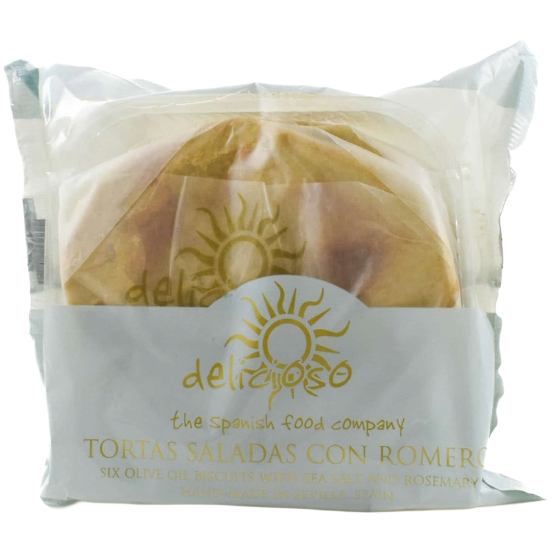 DELICIOSO Tortas de Aceite (Olive Oil) Biscuits w/Sea Salt & Rosemary 180g Image