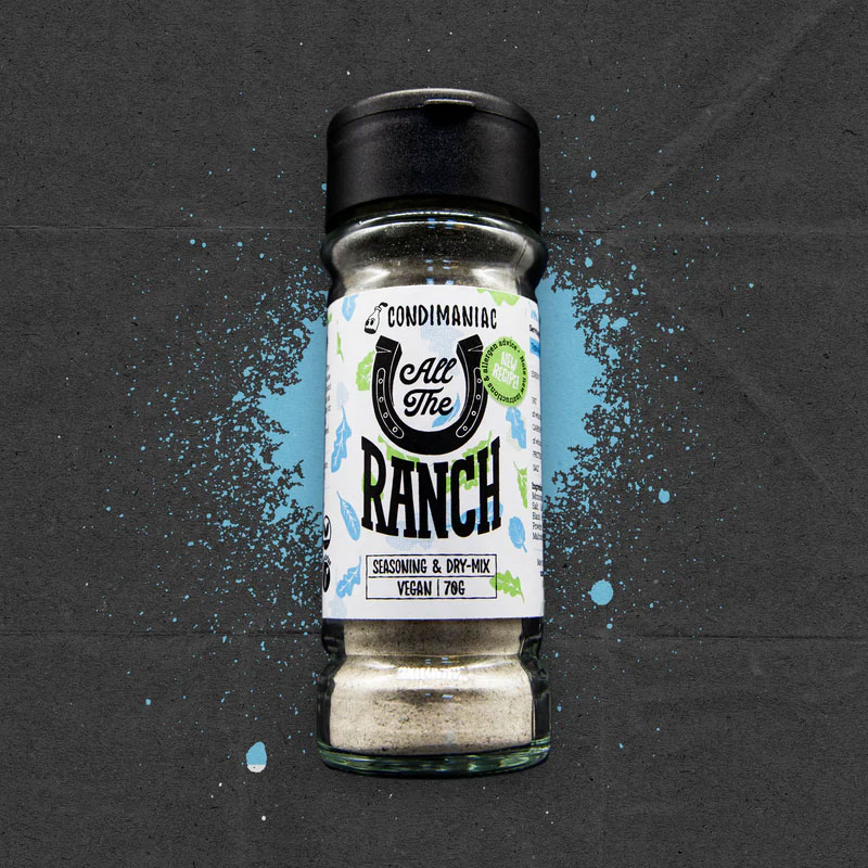 CONDIMANIAC All The Ranch Seasoning & Dry Mix Glass Shaker (70g) VGN Image