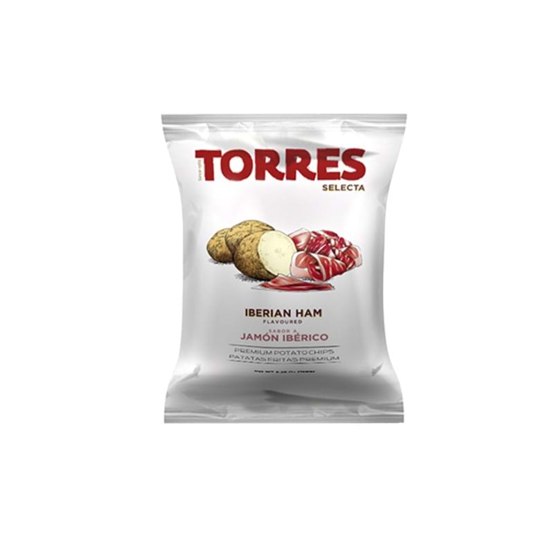TORRES Iberian Ham Flavoured Premium Crisps 150g Bag Image