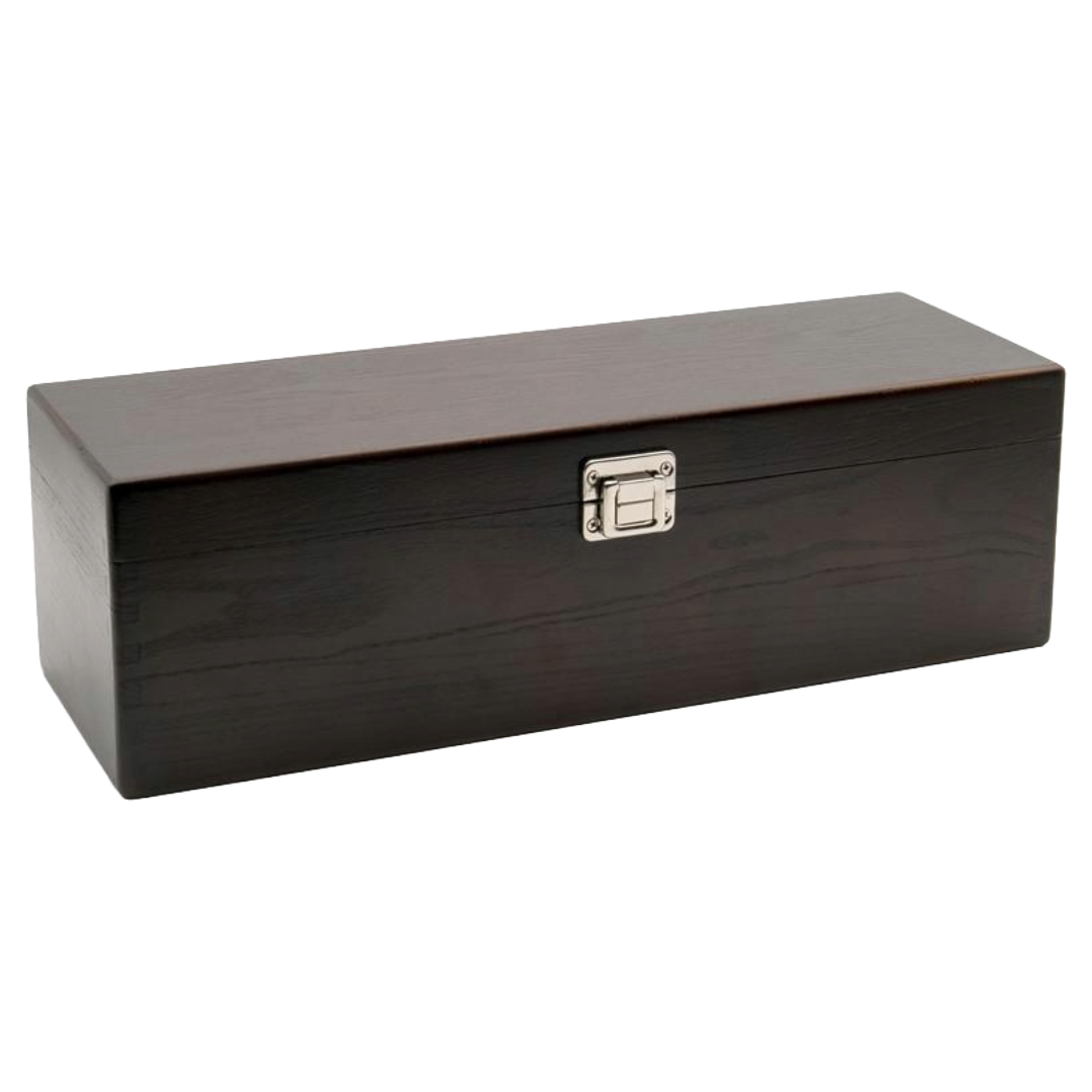 1 MAGNUM Luxury Elm Wooden Gift Box with Hinged Lid and Black Velvet Lining Each (WLHMN) Image