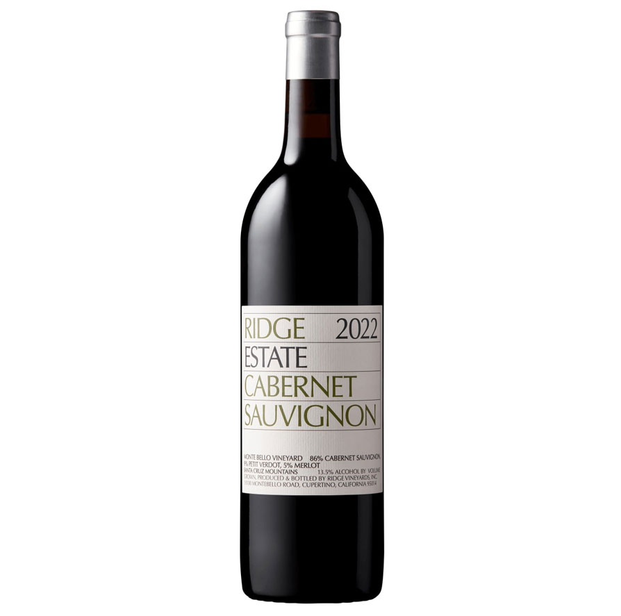 RIDGE 'Estate' Cabernet Sauvignon (Monte Bello Vineyard) - Santa Cruz Mountains, Central Coast 2022 Bottle Image