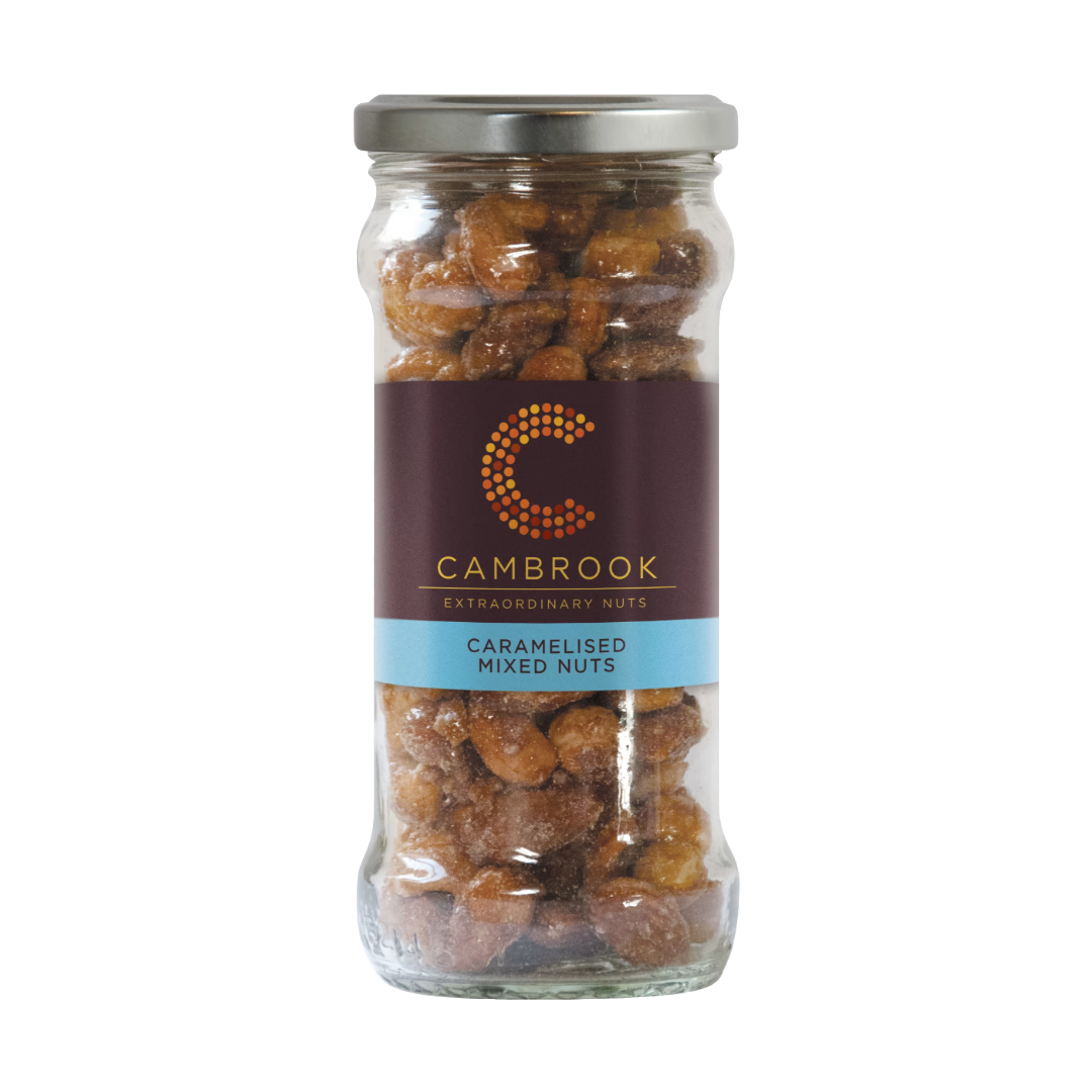 CAMBROOK Caramelised Mixed Nuts Jar 175g VEG/GF (Christmas) Image