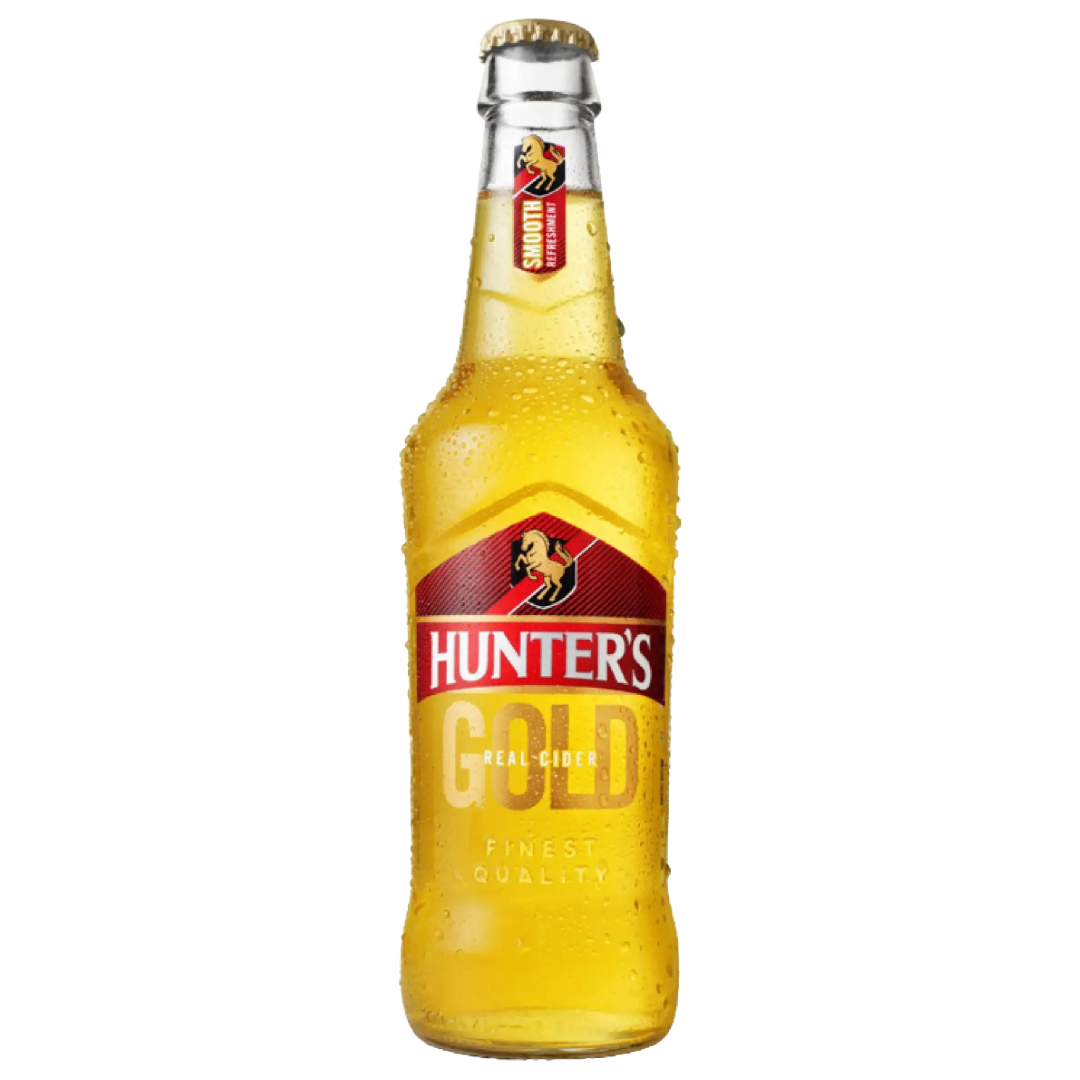 HUNTERS Gold Dry Cider from South Africa Bottle (330ml) 4.5%abv - SINGLE (los) Image