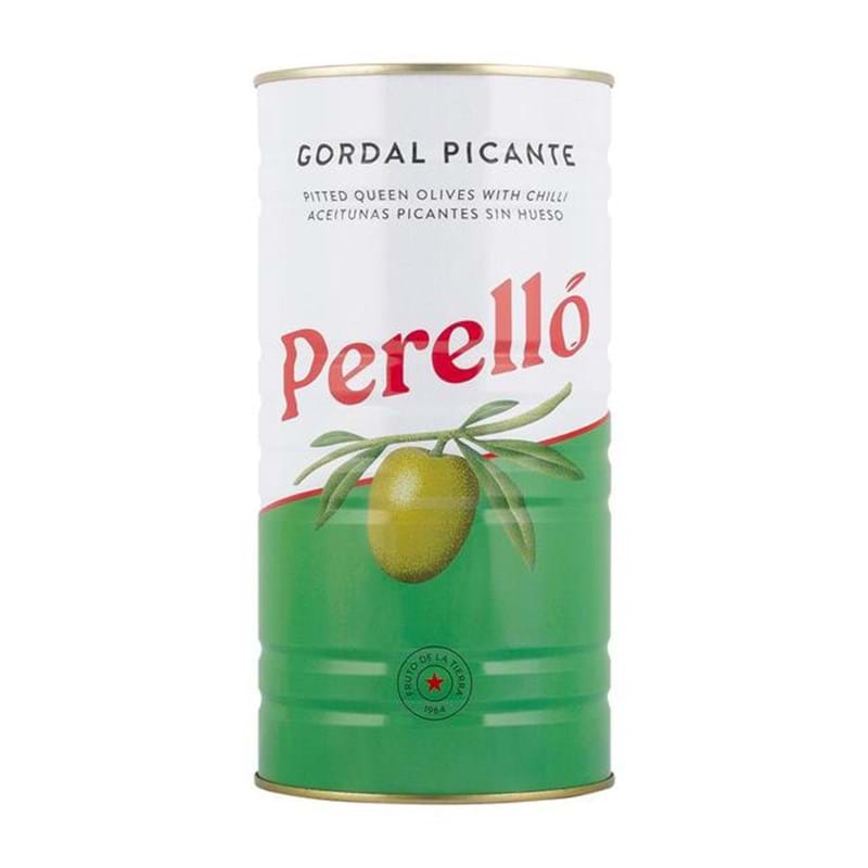 PERELLO Gordal Picante Pitted Olives 4.15kg Can Image