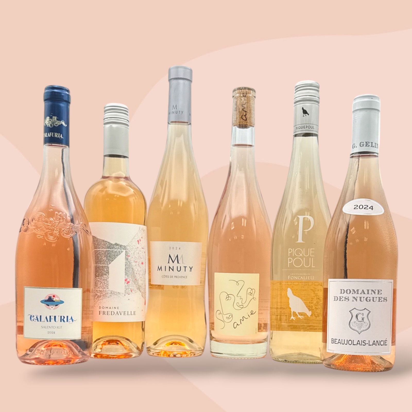 DUNELL'S WINE SELECTION 6 Elegant Roses No.02 Roses No.02 Mixed Case x 6 Bottles Image