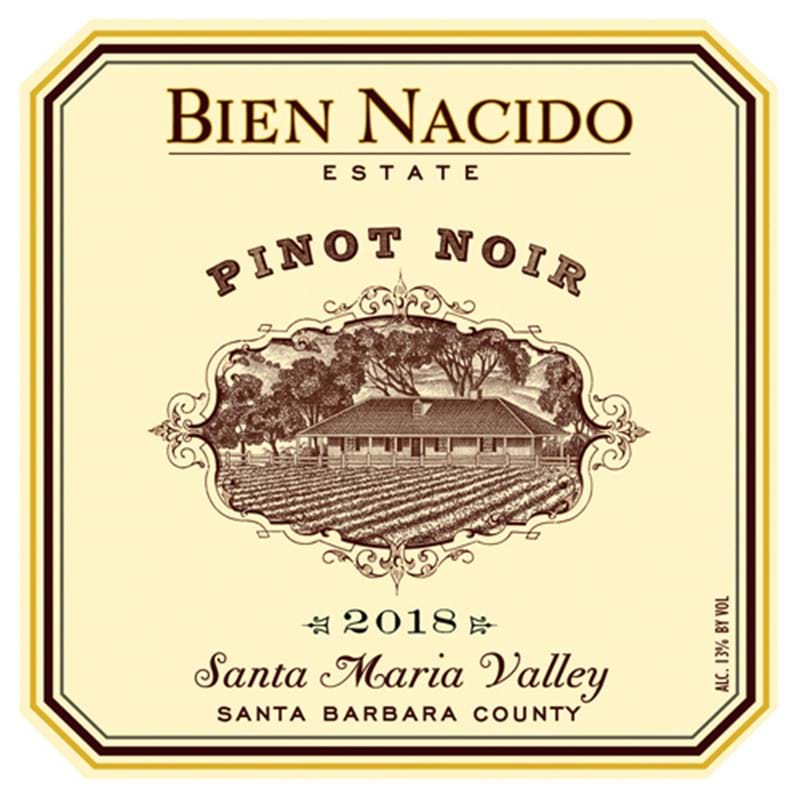BIEN NACIDO Pinot Noir - Santa Maria Valley 2018 CASE x 6 Bottles PRE-RELEASE Image
