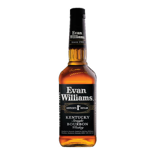 EVAN WILLIAMS Kentucky Straight 'Black Label' Bourbon Whiskey Bottle (70cl) 43%abv Image