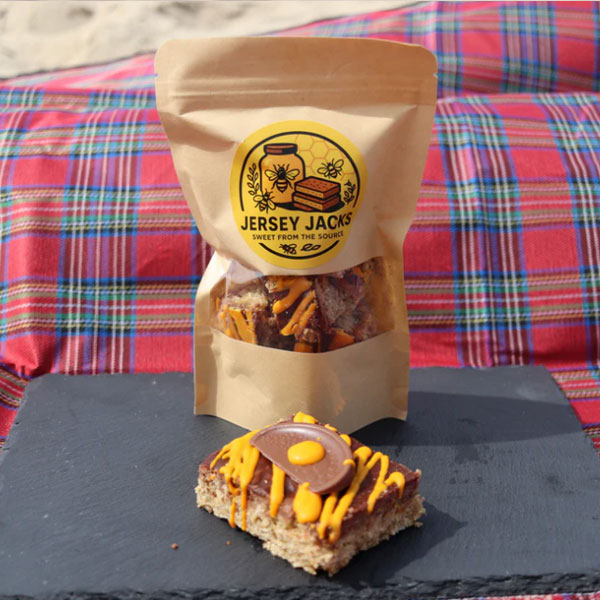 JERSEY JACKS Milk Chocolate Orange Flapjack POUCH (Small, 9 Pieces) 200g  Image