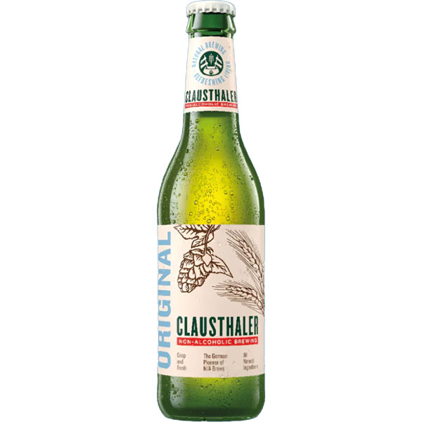CLAUSTHALER Original, Alcohol Free Lager Bottle (330ml) <0.5% - SINGLE (Non Alcoholic) Image