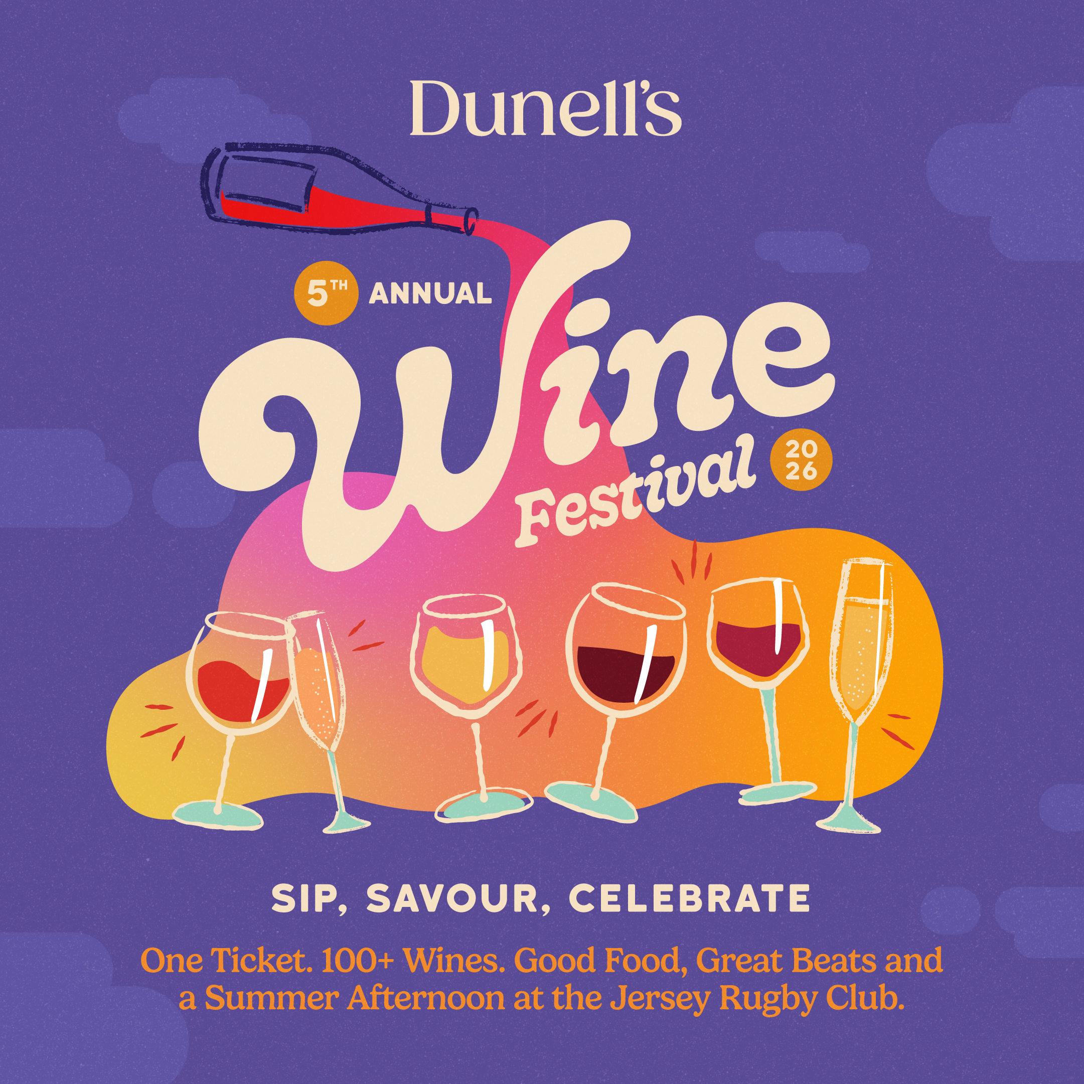 DUNELL'S WINE FESTIVAL at the Jersey Rugby Club on Saturday 6th June 2026 from 12pm - 5pm Image