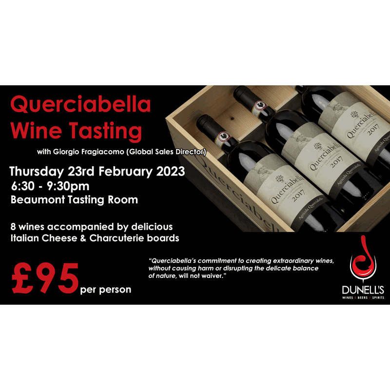 QUERCIABELLA Tasting Event with Giorgio Fragiacomo - 23rd February 2023 at Beaumont - SOLD OUT Image