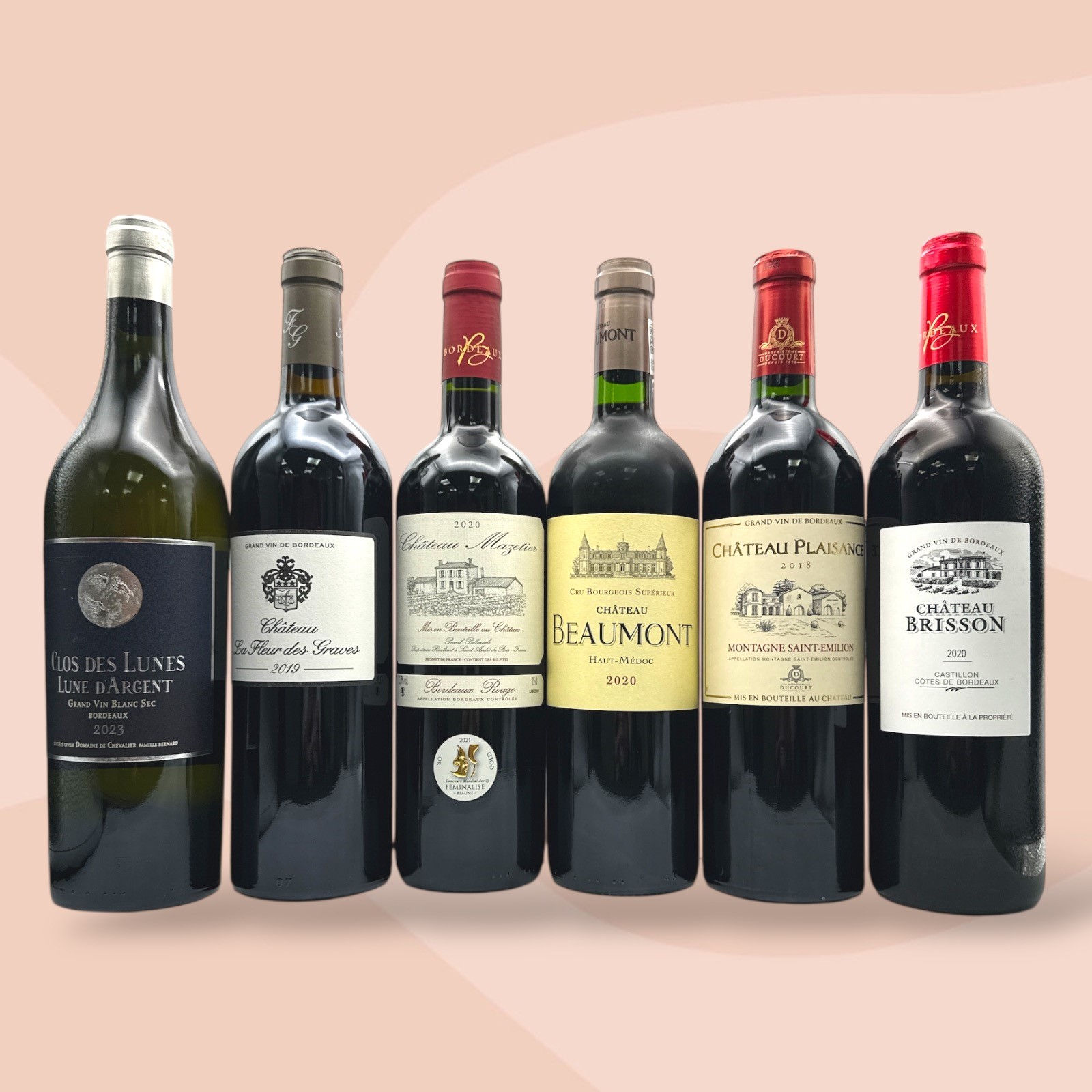DUNELL'S WINE SELECTION 6 Beautiful Bordeaux No.02 Mixed Case x 6 Bottles Image