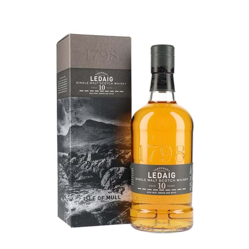 LEDAIG 10 Year Old Isle of Mull Single Malt Scotch Whisky Bottle (70cl) 46.3%abv Image
