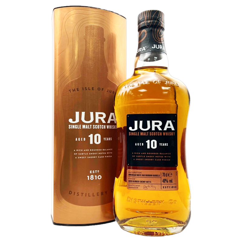 ISLE OF JURA 10 Year Old Single Jura Malt Whisky Bottle (70cl) 40%abv Image