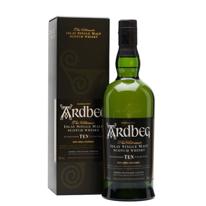 ARDBEG 10 Year Old Islay Single Malt Scotch Whisky Bottle (70cl) 46%abv Image