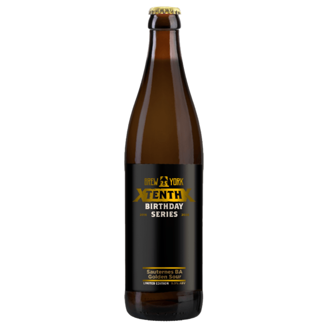 BREW YORK '10th Birthday Series' Sauternes BA Golden Sour Bottle (500ml) 8%abv Image