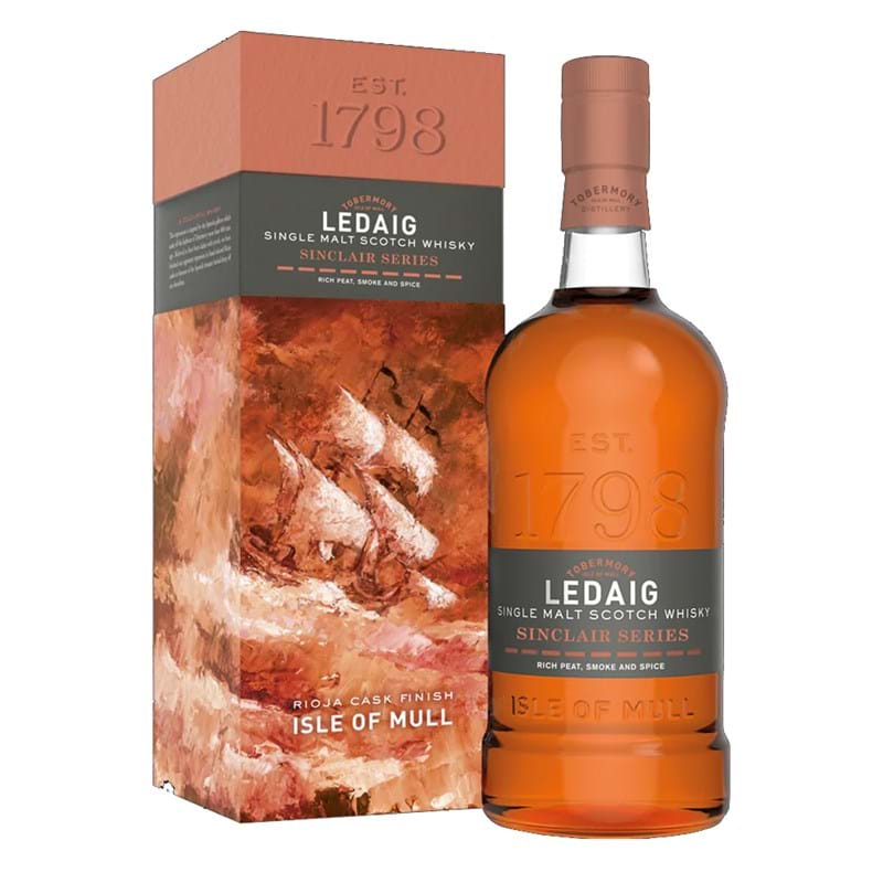 LEDAIG 'Sinclair Series' Rioja Cask Finish Isle of Mull Single Malt Whisky Bottle (70cl) 46.3%abv Image