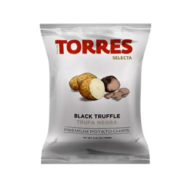 TORRES 'Selecta' Black Truffle Flavoured Premium Crisps 40g Bag Image
