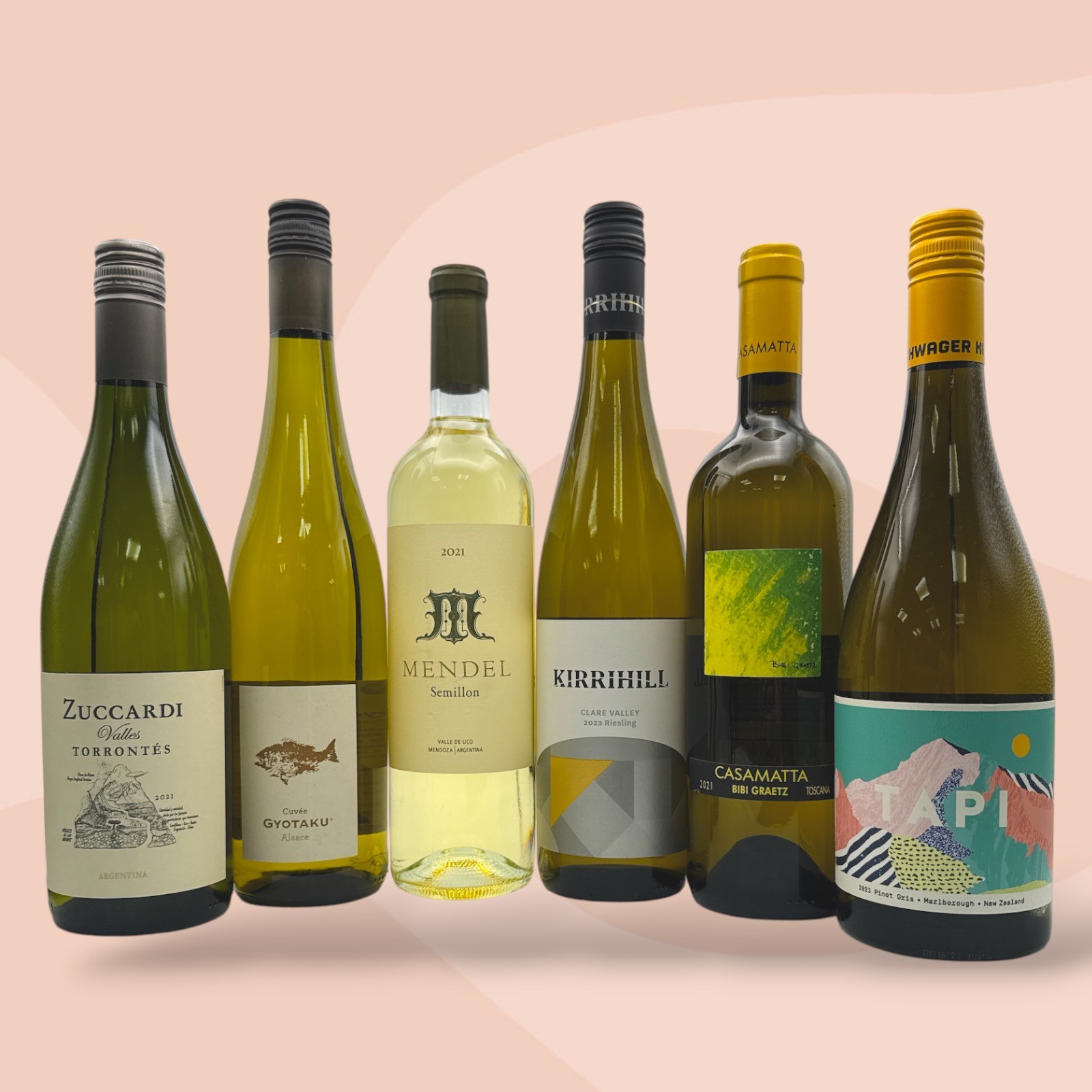 DUNELL'S WINE SELECTION 6 Aromatic White Wines No.03 Mixed Case x 6 Bottles Image