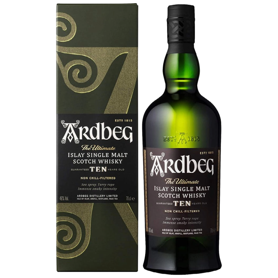 ARDBEG 10 Year Old Islay Single Malt Scotch Whisky Bottle (70cl) 46%abv Image