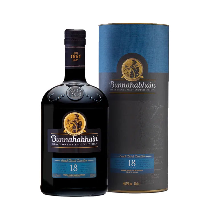 BUNNAHABHAIN '18 Year Old' Islay Single Malt Scotch Whisky Bottle (70cl) 46.3%abv (los) Image