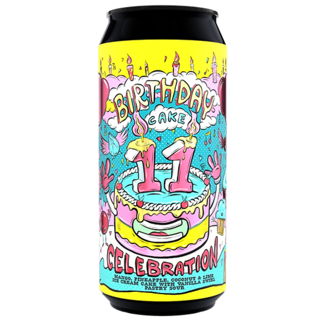 AMUNDSEN '11th Birthday Cake No4' Tropical Ice Cream & Vanilla Swirl Pastry Sour CAN (440ml) 6.3% bbe11/27 Image
