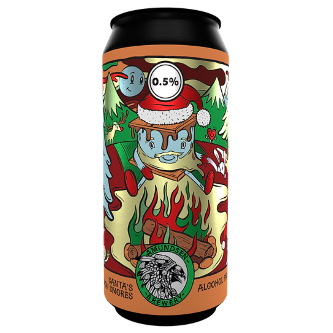 AMUNDSEN Alcohol Free Dessert in a Can 'Chocolate Cinnamon Smores' AF Stout CAN (440ml) 0.5%abv Image