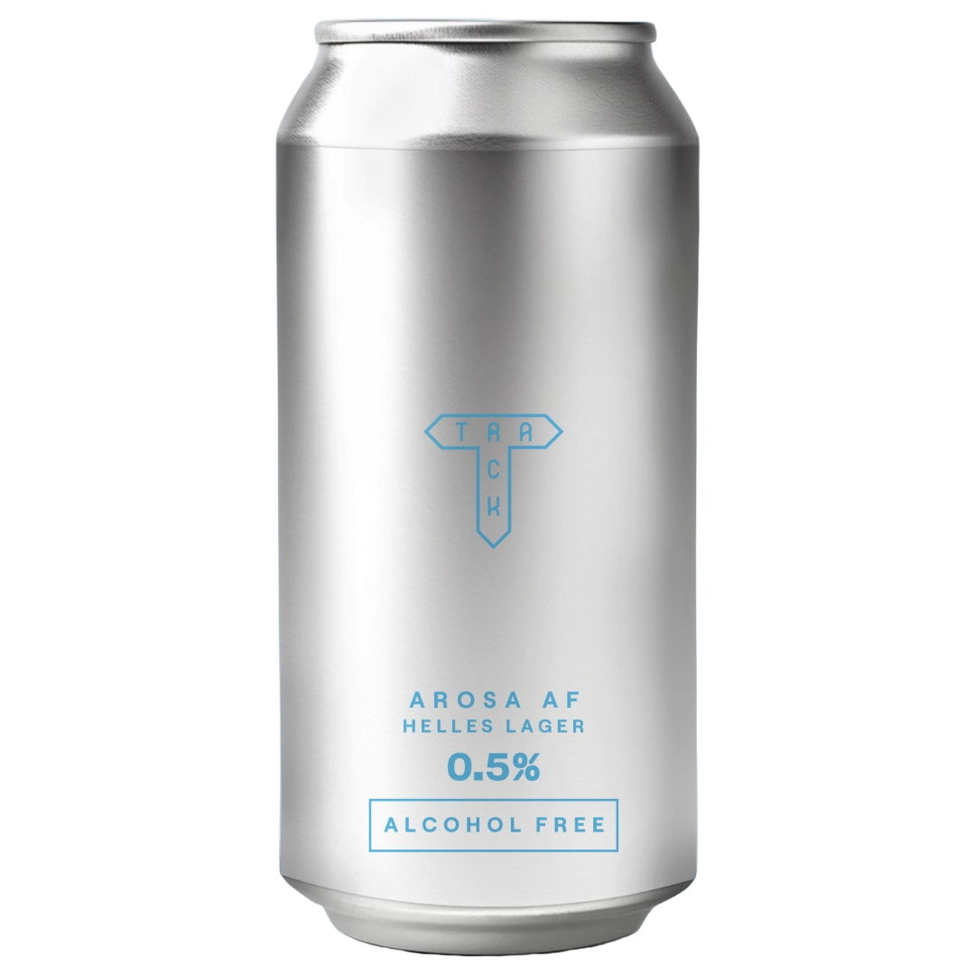 TRACK BREWING 'Arosa AF' Alcohol-Free Helles Lager CAN (440ml) 0.5%abv GF Image