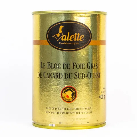 VALETTE Le Bloc de Foie Gras de Canard avec 30% de morceaux (Duck) - Perigord IGP 400g Tin - AVAILABLE IN-STORE ONLY Image