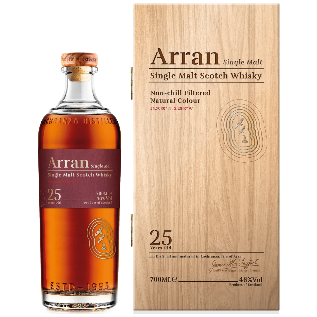 ARRAN 25 Year Old Isle of Arran Single Malt Scotch Bottle (70cl) 46%abv Image