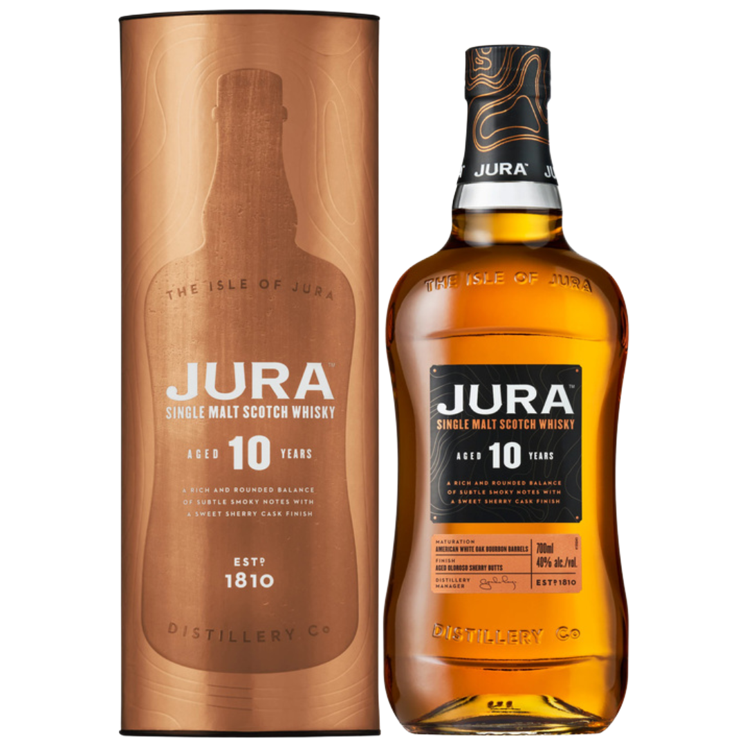 ISLE OF JURA 10 Year Old Single Jura Malt Whisky Bottle (70cl) 40%abv (los) Image