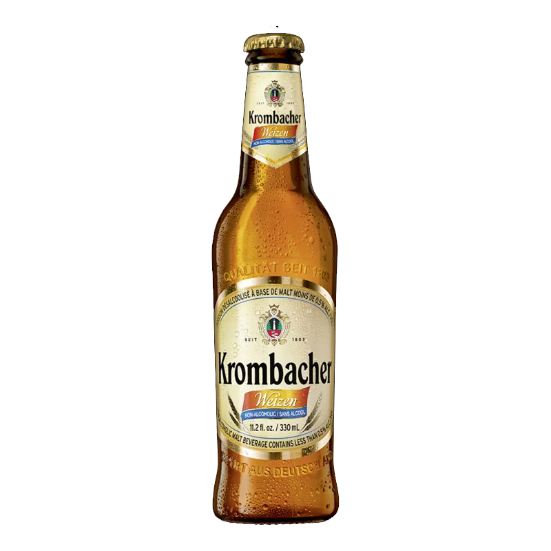 KROMBACHER Weizen Alcohol Free Wheat Beer CASE x 12 Bottles (500ml) 0%abv bbe04/26 Image