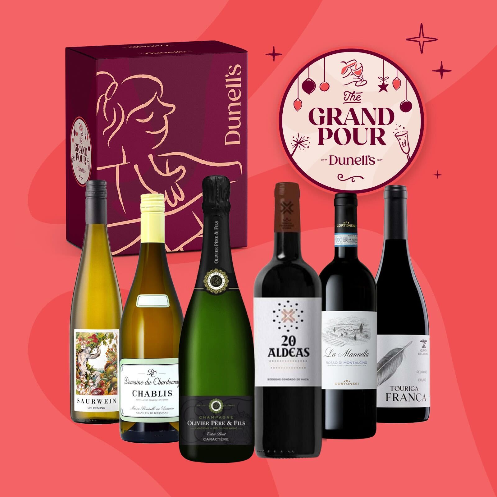 2025 CHRISTMAS 'The Grand Pour' Mixed Wine CASE x 6 Bottles Image