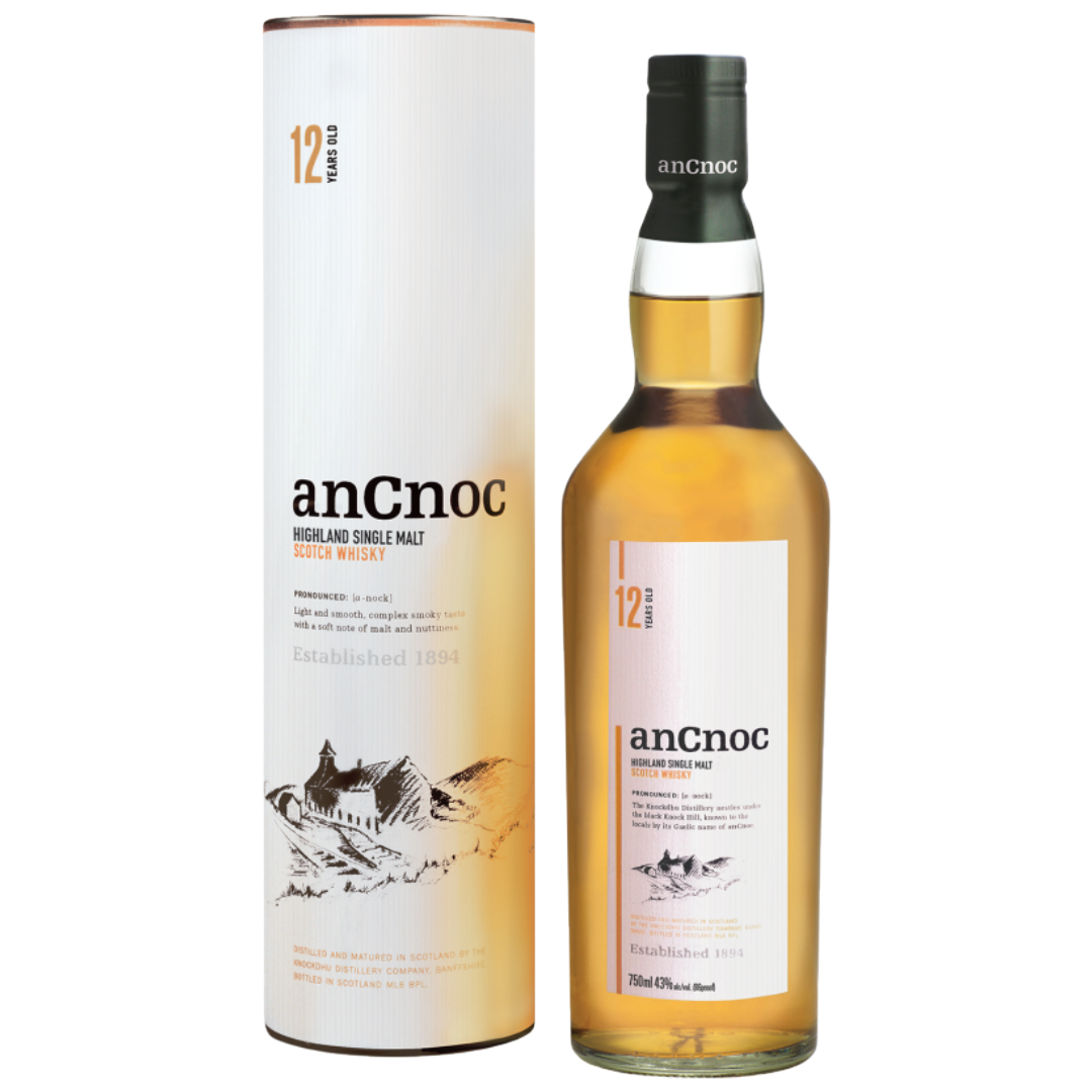 ANCNOC 12 Year Old 'Sweet & Smooth' Highland Single Malt Scotch Whisky Bottle (70cl) 40%abv Image