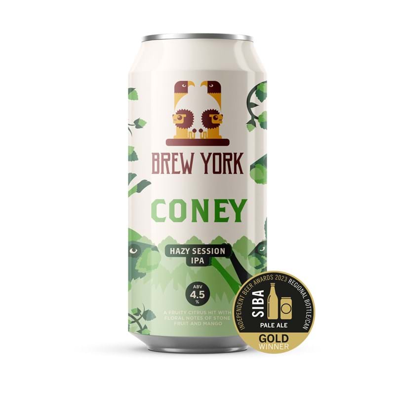 BREW YORK 'Coney' Mosaic, Citra & Loral Modern Hazy Pale - Signature CAN (440ml) 4.5%abv Image