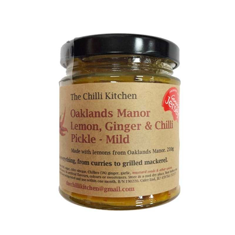 THE CHILLI KITCHEN Oaklands Manor Lemon Ginger & Chilli Pickle - MILD (210g Jar) Image