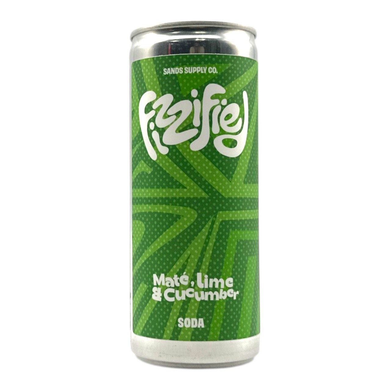 FIZZIFIED Mate, Lime & Cucumber Soda by Sands, Jersey - Can (25cl) Image