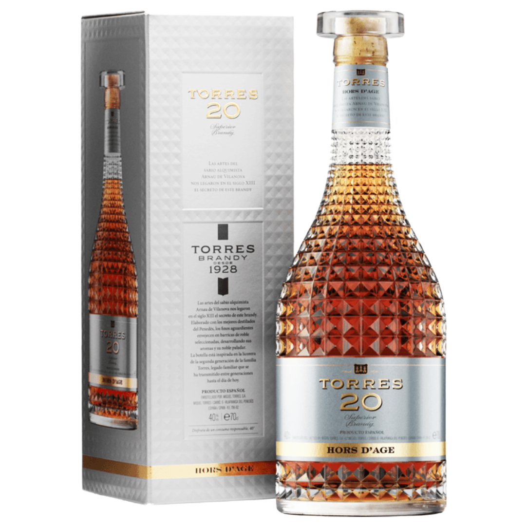TORRES 20 Hors d'Age Spanish Brandy - Penedes Bottle (70cl) 40%abv Image