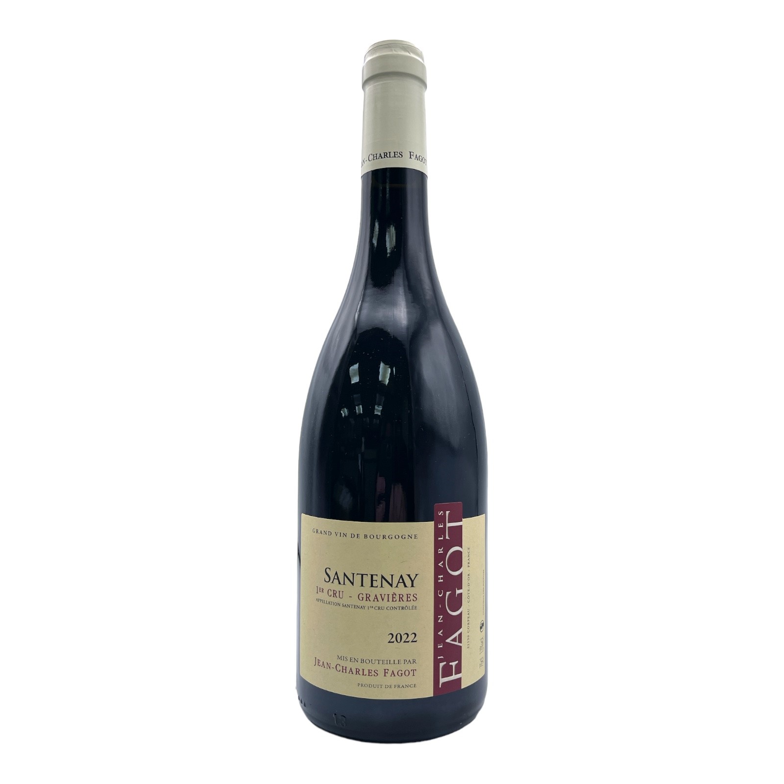 JEAN-CHARLES FAGOT Santenay 1er Cru 'Les Gravieres' 2022 Bottle (los) Image