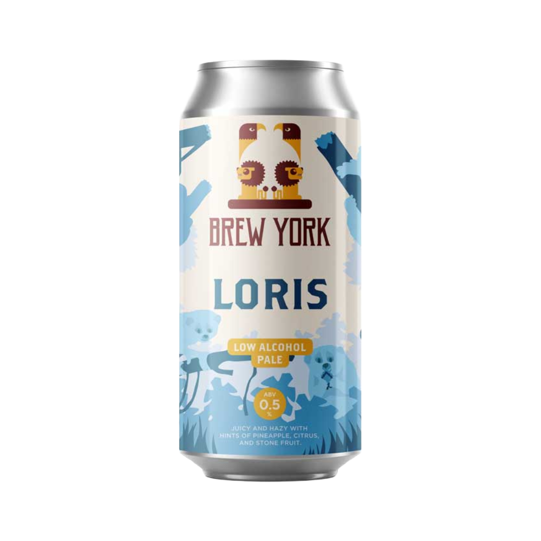 BREW YORK 'Loris' Low-Alcohol Pale Ale Can (440ml) 0.5%abv Image