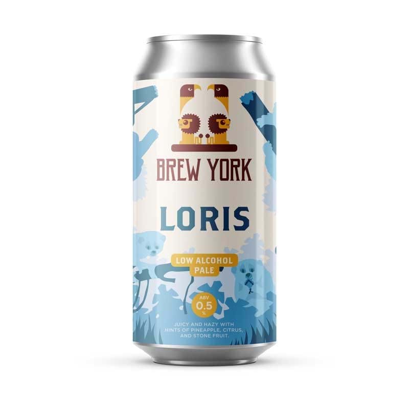 BREW YORK 'Loris' El Dorado, Mosaic & Citra Juicy AF Pale - Signature CAN (440ml) 0.5%abv Image