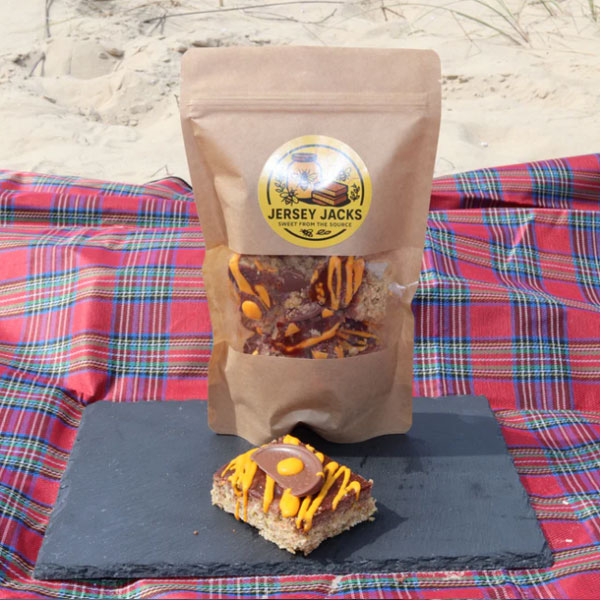 JERSEY JACKS Milk Chocolate Orange Flapjack POUCH (Large, 18 Pieces) 400g Image