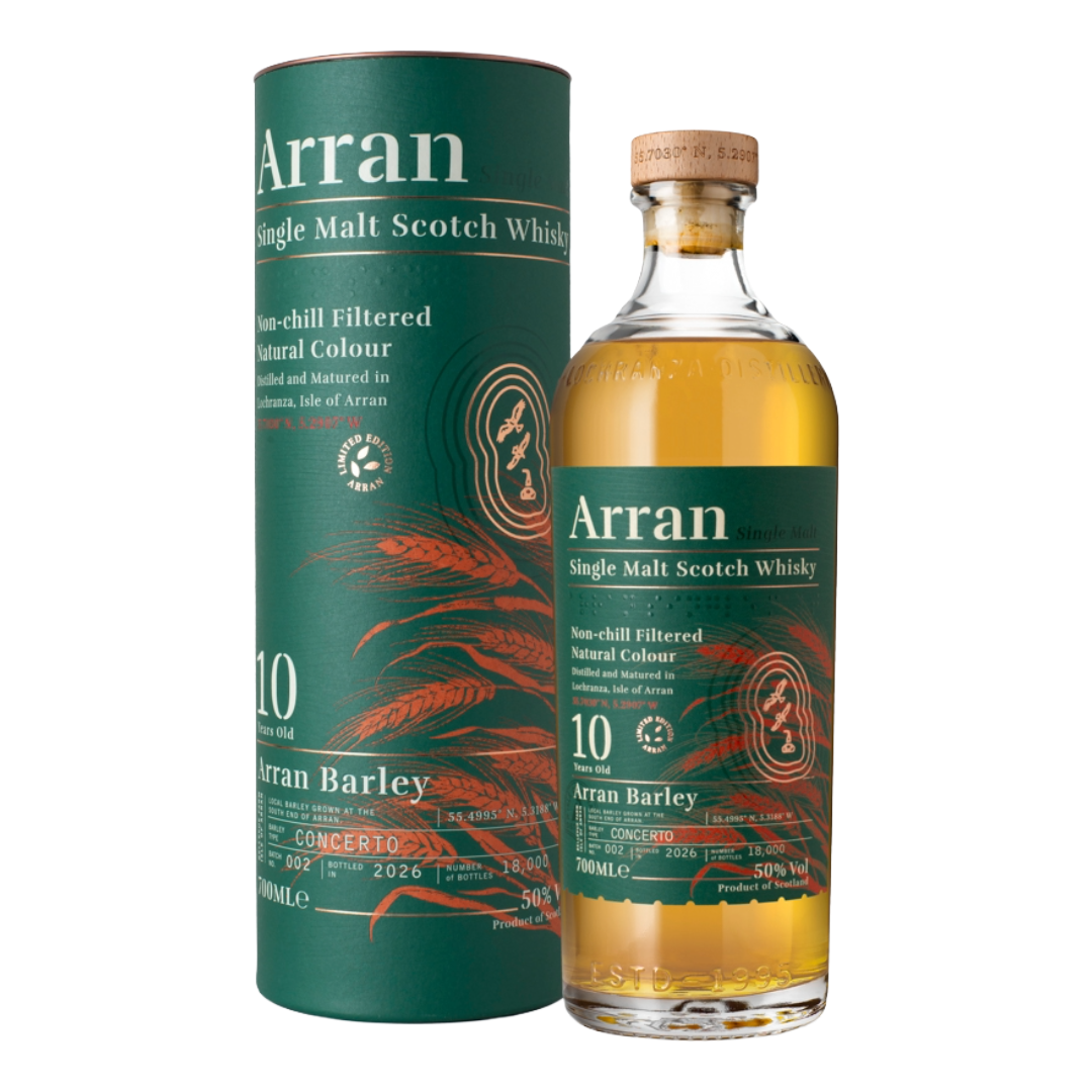 ARRAN 10 Year Old 'Arran Barley' (Batch 002) Island Single Malt Scotch Whisky Bottle (70cl) 50%abv Image