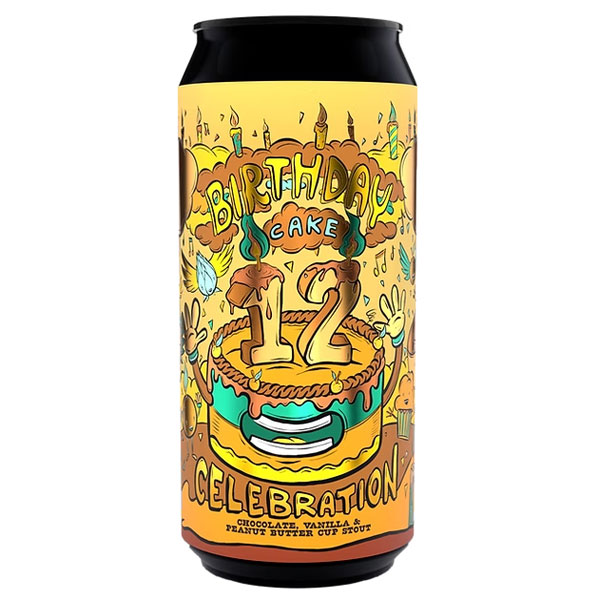 AMUNDSEN '12th Birthday Cake No5' Chocolate, Vanilla & Peanut Butter Cup Stout CAN (440ml) 12%abv Image